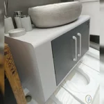 فول ست روشویی پیزا طوسی 80 در 42 سانت
