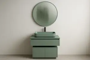 بخار قرار گرفته روی آینه سرویس بهداشتی 