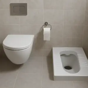 بررسی مزایا و معایب توالت فرنگی و توالت زمینی