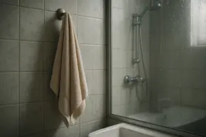 ۶ دلیل برای اینکه نباید حوله را در فضای مرطوب سرویس بهداشتی رها کنیم