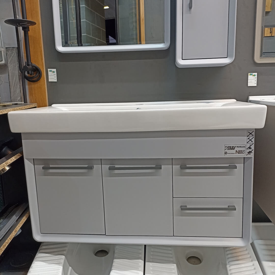 تصویر محصول روشویی کابینتی آنتیک ۱۰۰ طوسی روشن