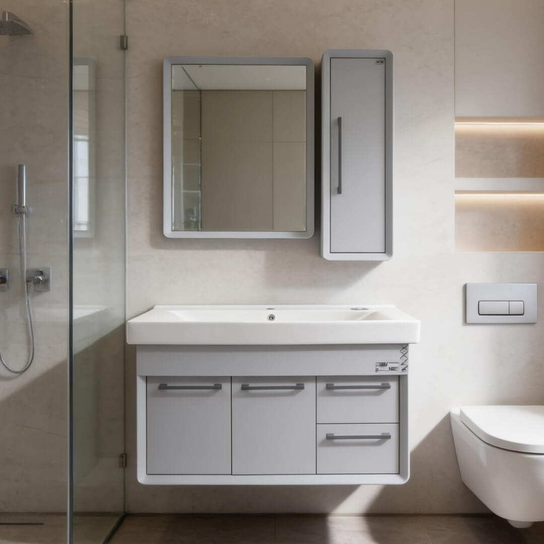 تصویر اصلی محصول روشویی کابینتی آنتیک ۱۰۰ طوسی روشن