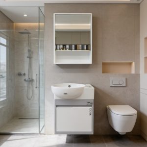 تصویر اصلی محصول روشویی کابینتی پارمیدا ۵۲ سفید طوسی